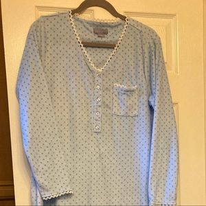 ⭐️Cozy Night Gown by Laura Scott - Blue on Blue